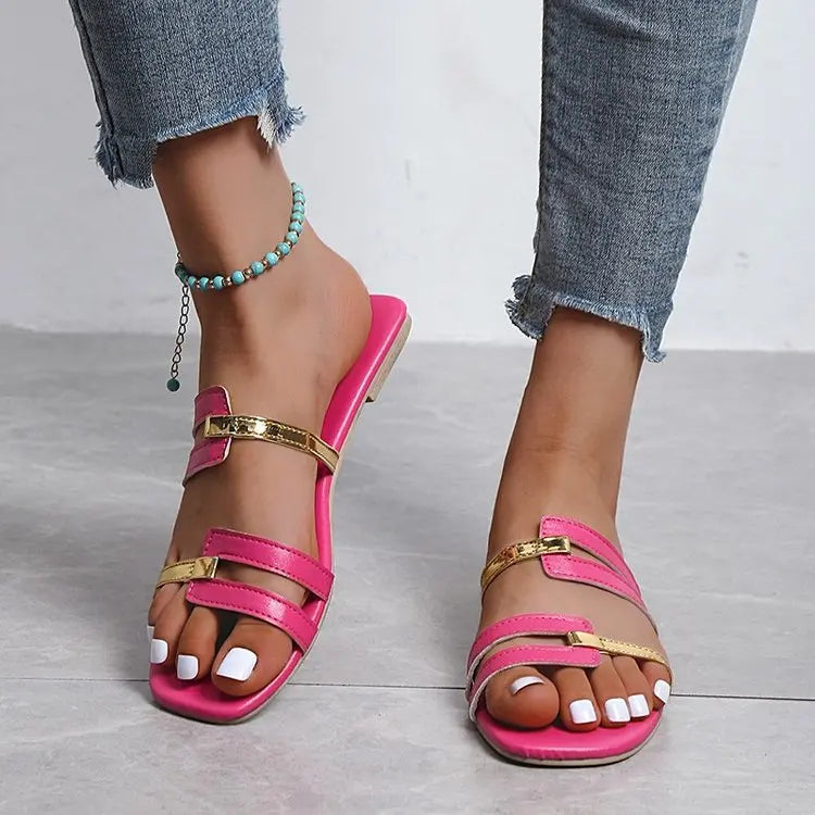Women's Shoes Summer Flats Flip Flops  Female Slides