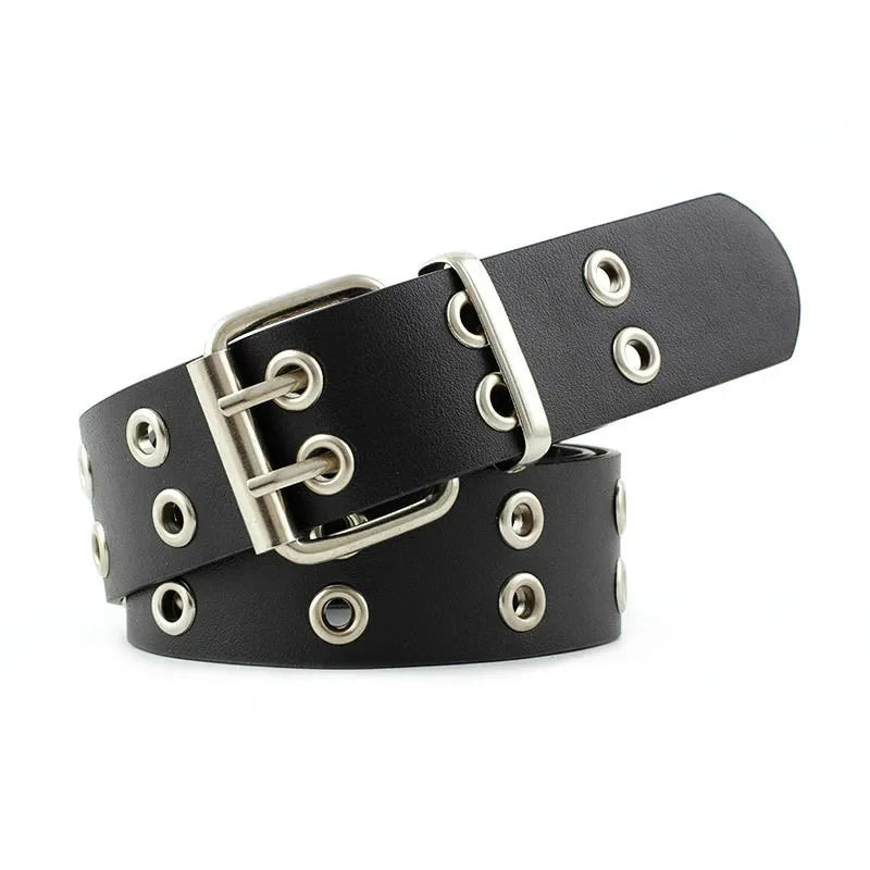 Women's Belt  Large size Double Hole Men Belt