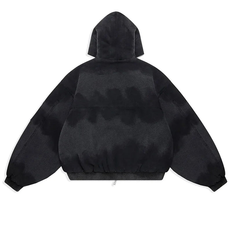 Chic Long Sleeve Hooded Jackets Loose Pocket  Outerwear