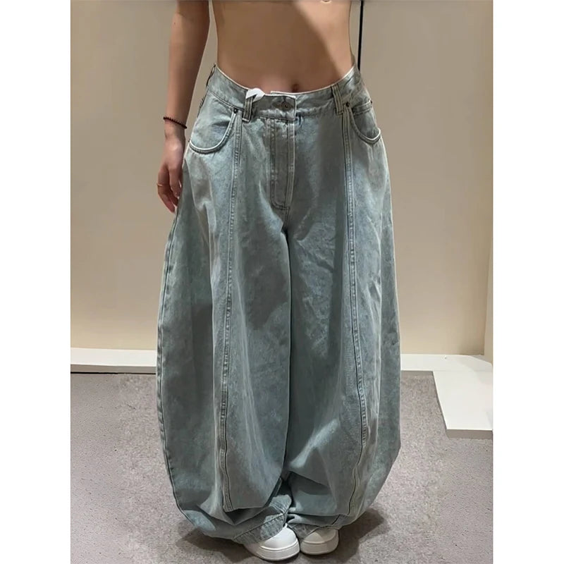 Women's Blue Jeans Hip-hop Fashion Vintage Streetwear