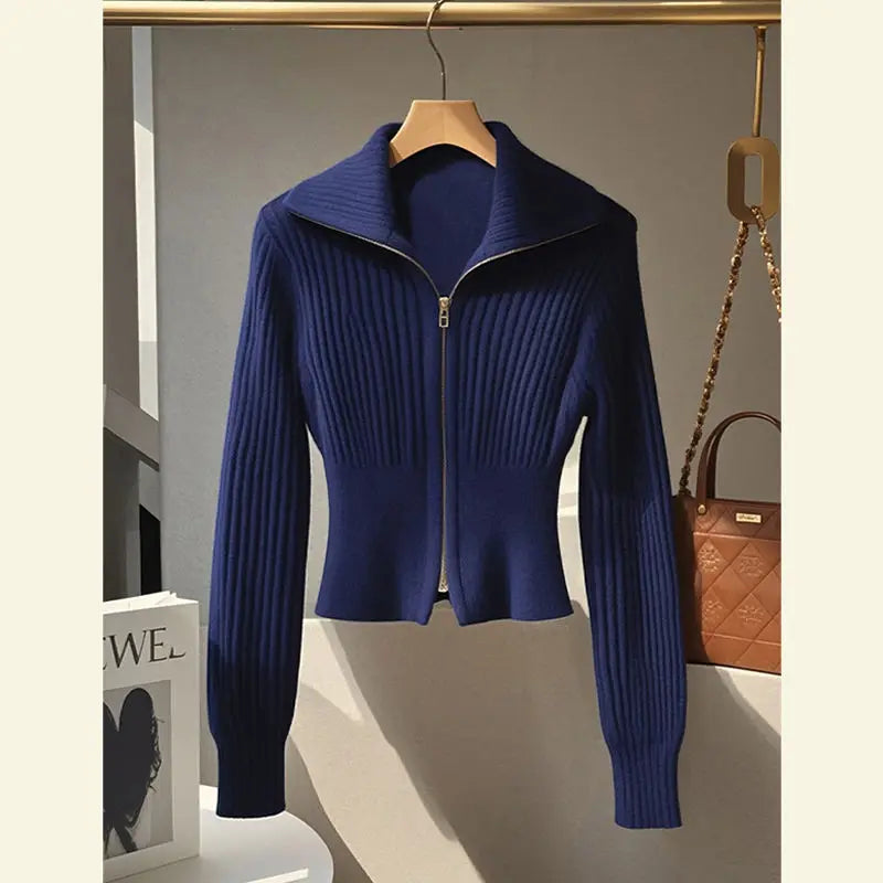 Women's Knit Cardigan Elegant Unique Chic Open Front Fall Tops
