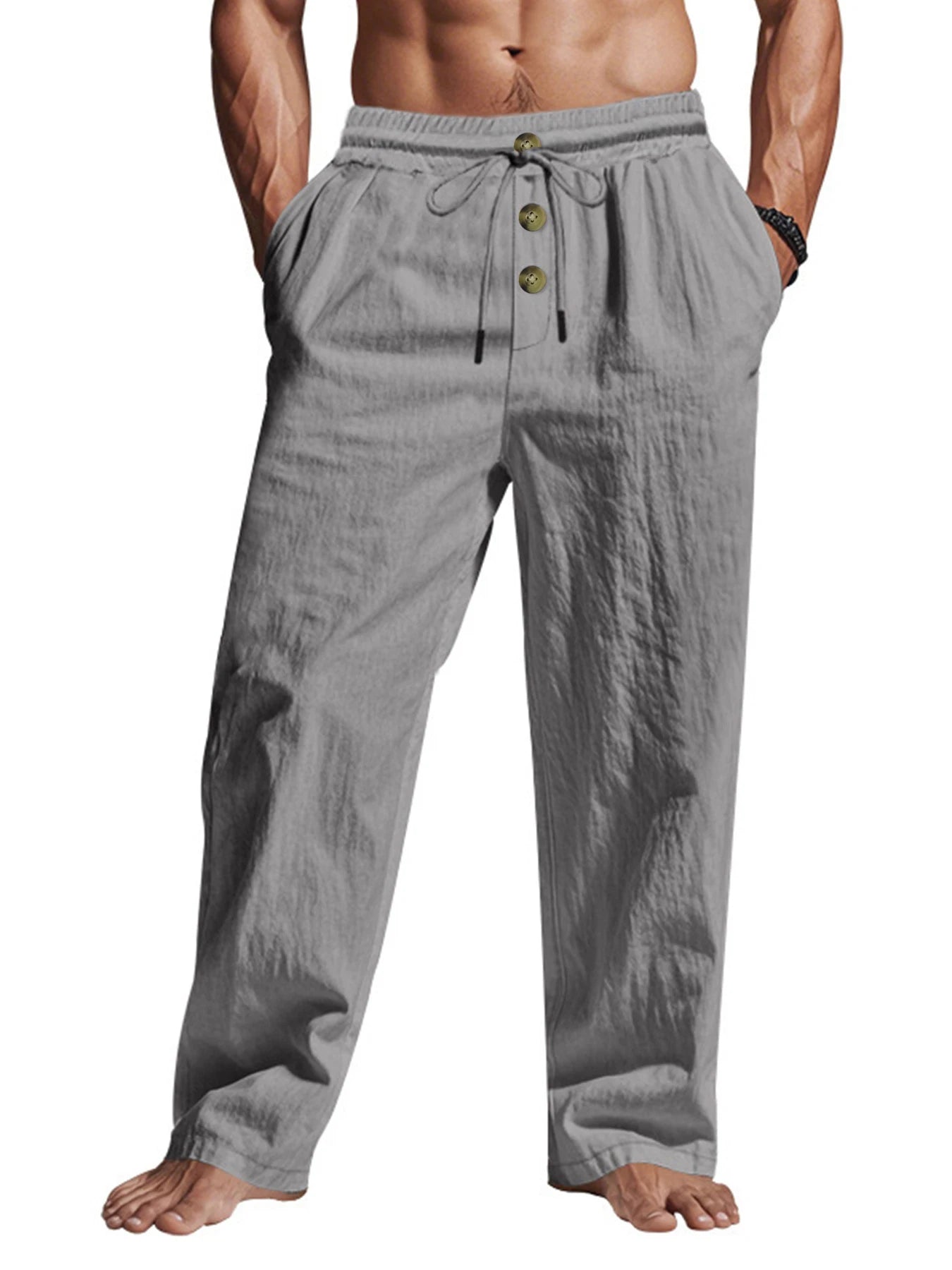 Men's Casual Pants  Summer Breathable Trousers