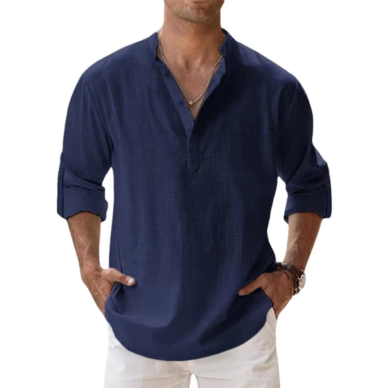 Cotton Linen Shirts for Men