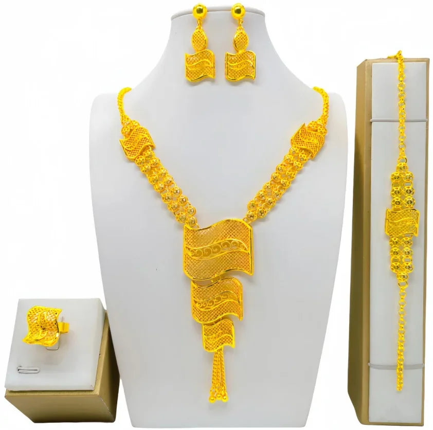 Flower Design Luxury Color Women's Jewelry Set