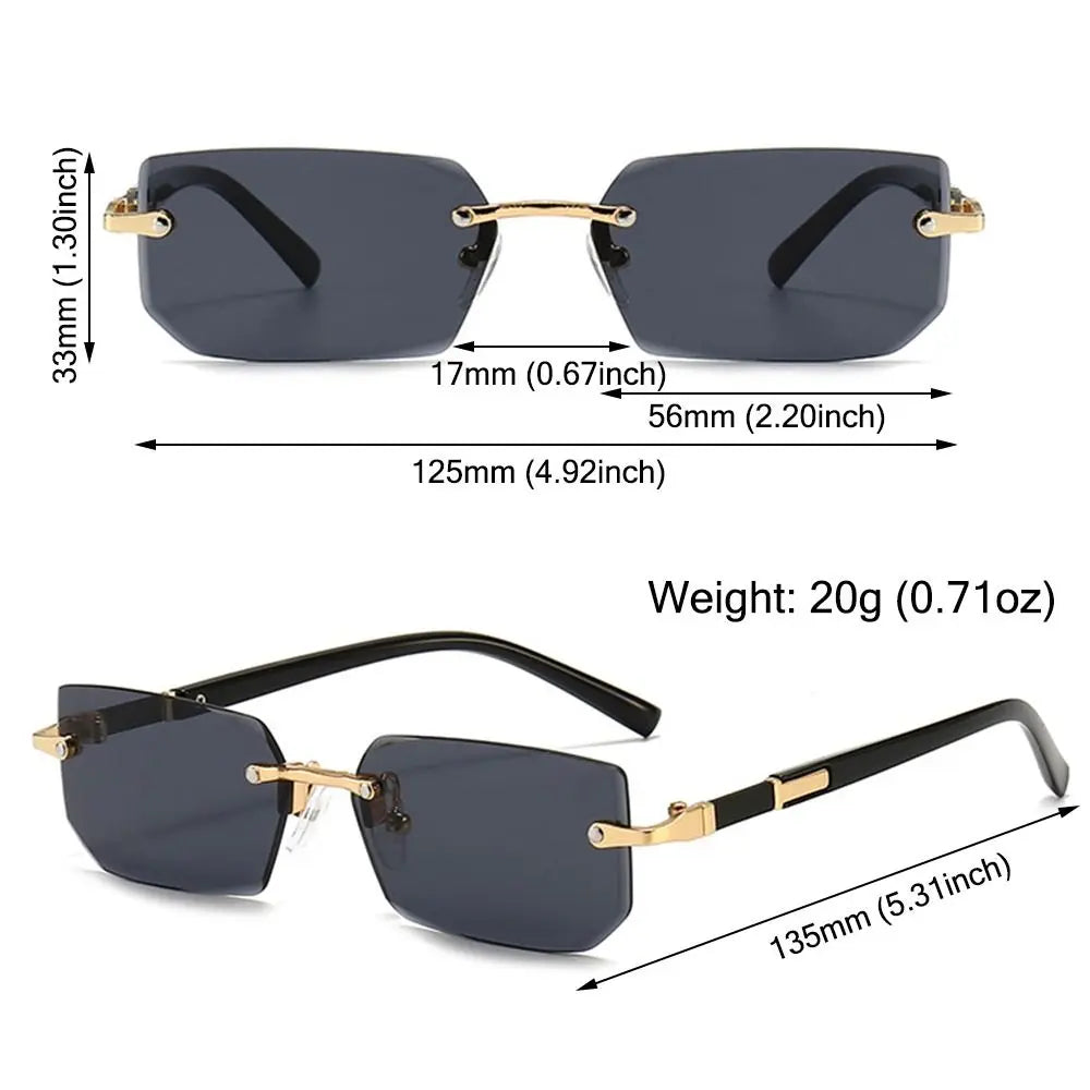Trendy Rimless Sunglasses for Women