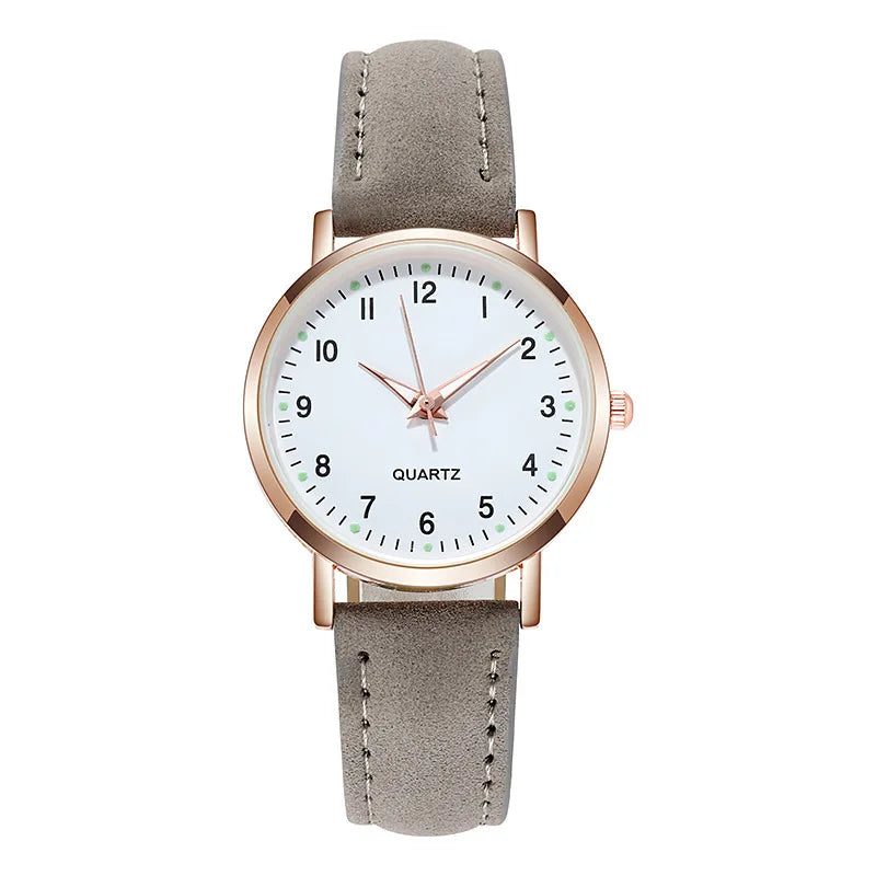 Women Leather Belt Watches Ladies Luxury Analog Quartz Luminous Wristwatch