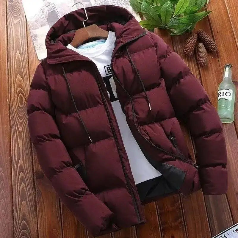Thick Puffer Jacket Casual Hooded Warm Coat