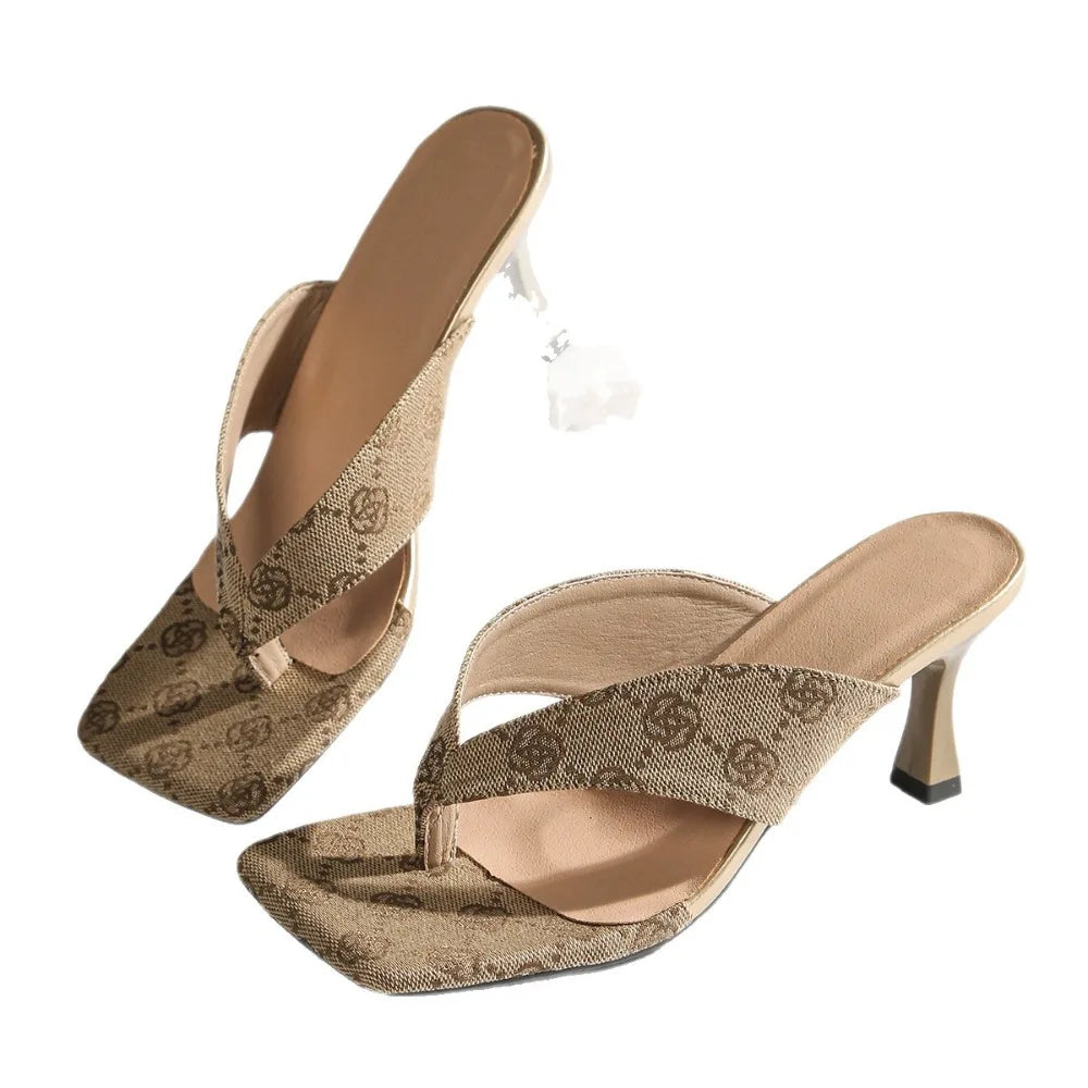 Women Sandals Fashion Dress Party Shoes Elegant High Heels Slippers