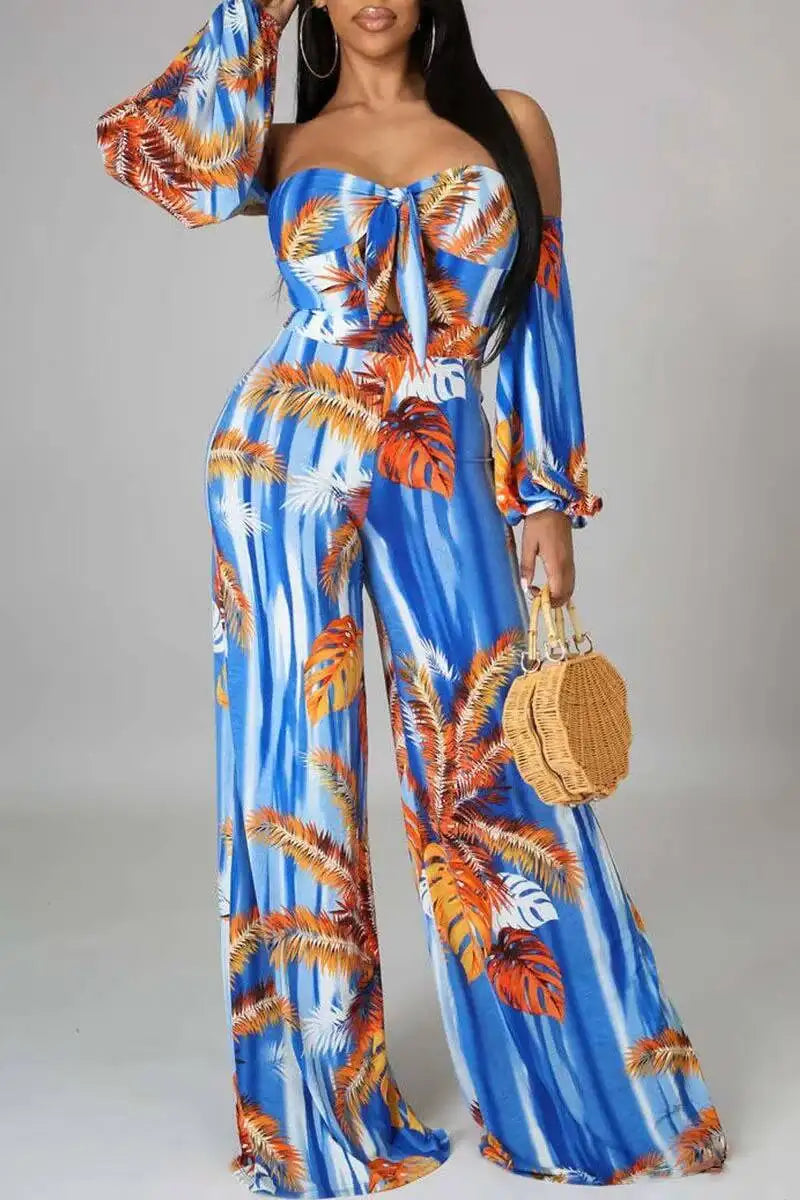 Women's Jumpsuit One-piece Collar Wide Leg Pants