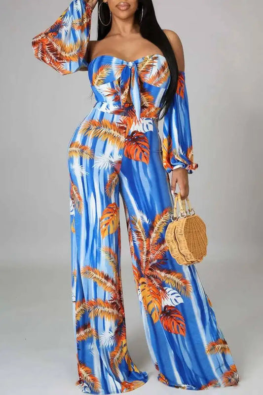 Women's Jumpsuit One-piece Collar Wide Leg Pants