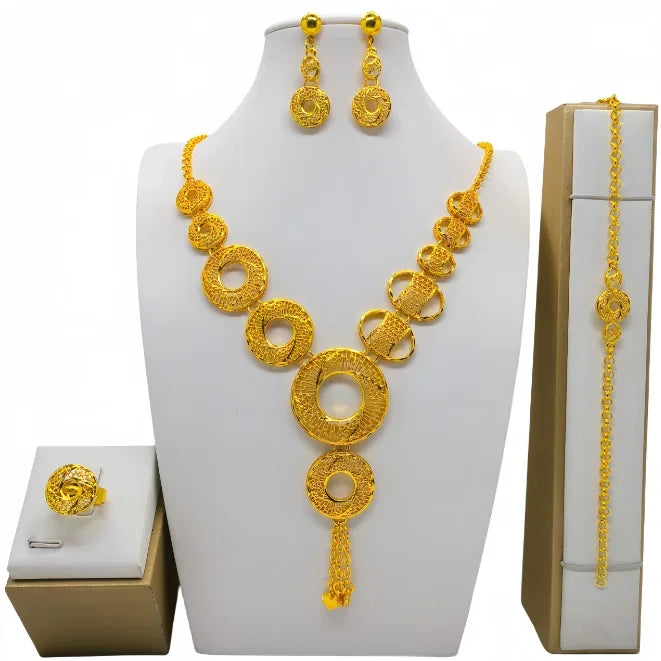 Flower Design Luxury Color Women's Jewelry Set