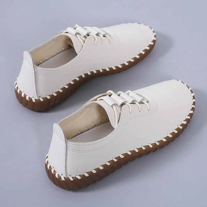 Flat Shoes for Women Handmade Sewin Women Sneakers  Casual
