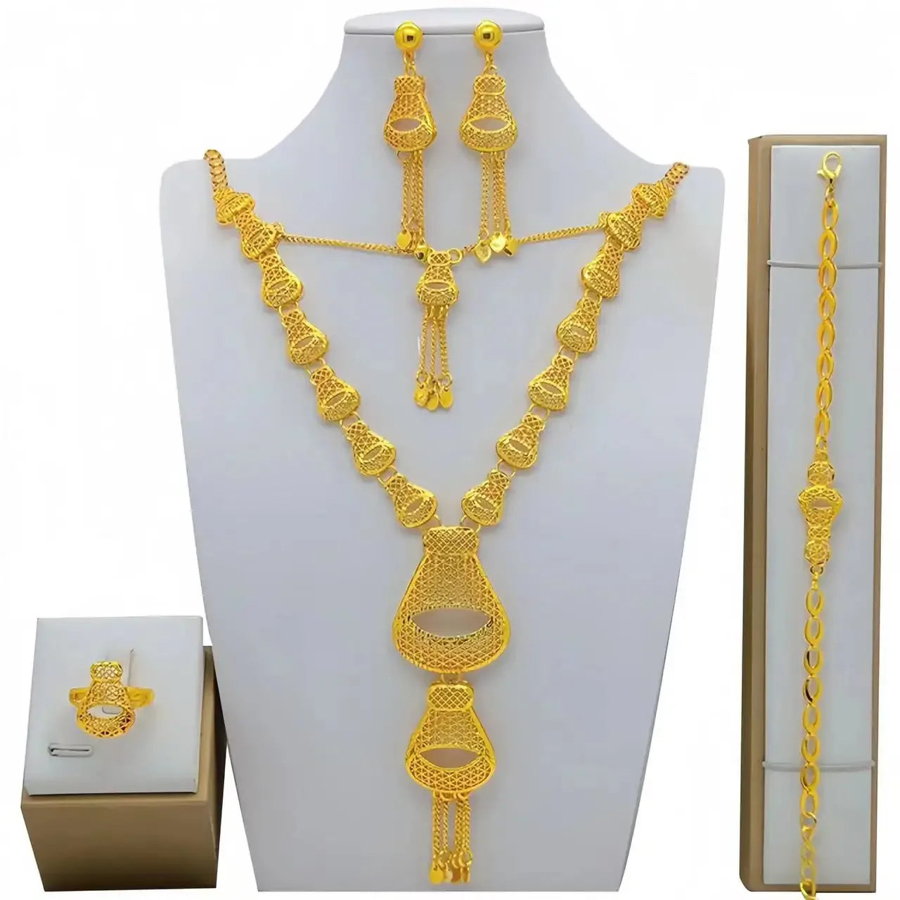 Flower Design Luxury Color Women's Jewelry Set