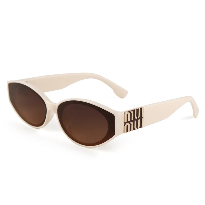 Glamour Fashion Women Sunglasses Luxury Oval Designer Men Glasses