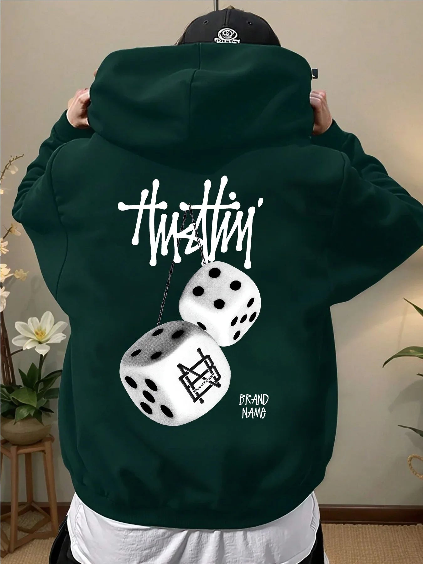 Hooded Sweatshirt - New Geometric Pattern Fashionally Loose and Warm Winter-Spring Sport Coat