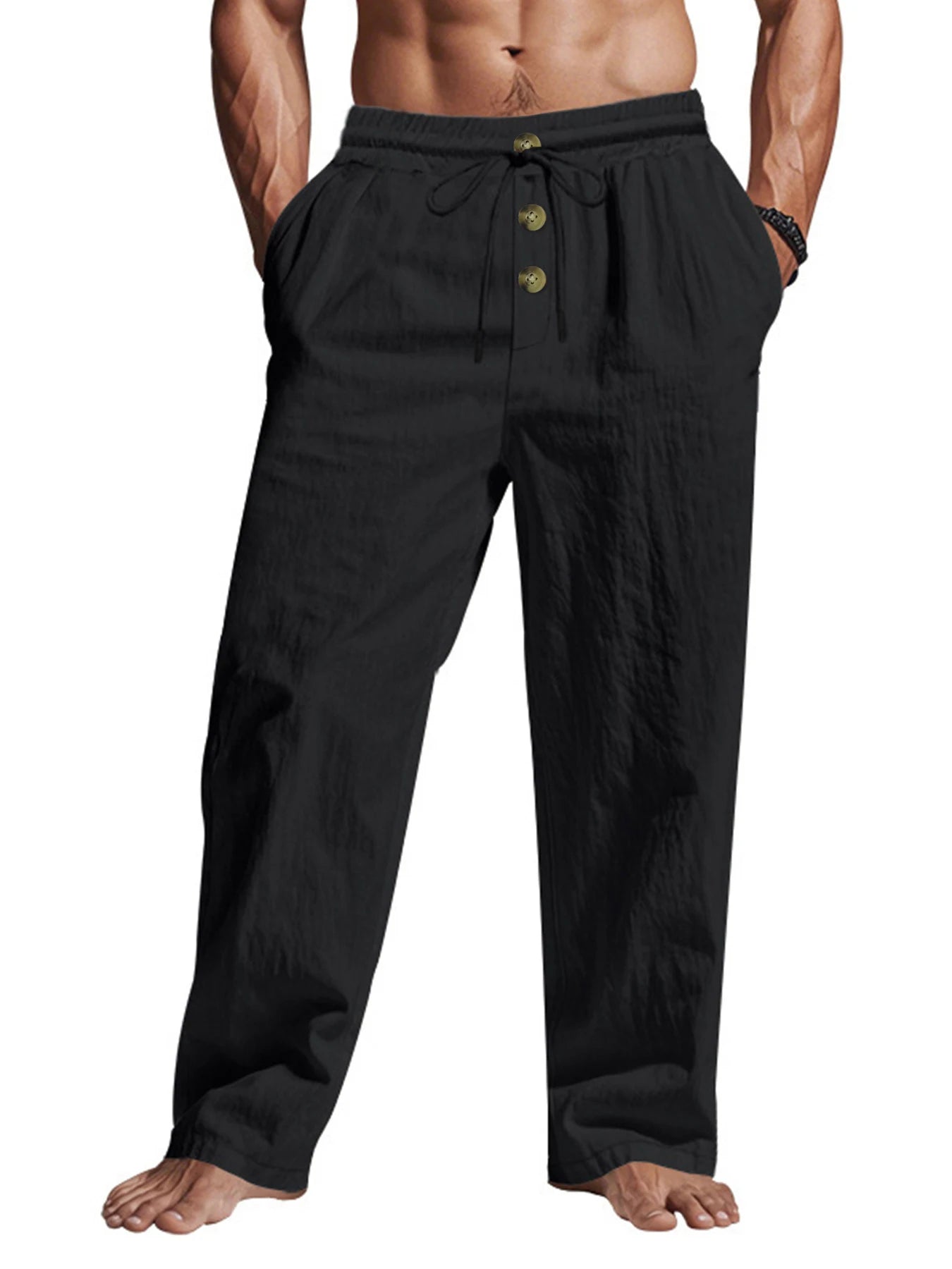 Men's Casual Pants  Summer Breathable Trousers
