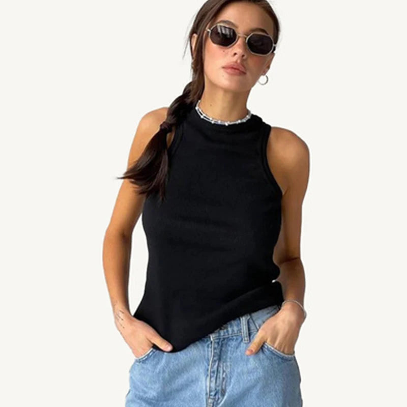 Tank Tops Women Yellow Casual Vest Sleeveless Camis