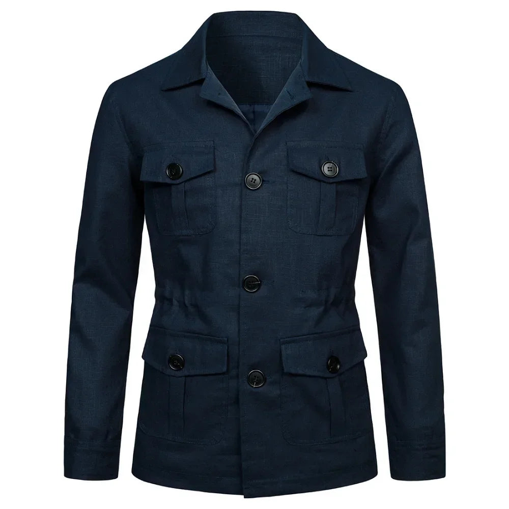 Mens Coats Safari Jacket Linen