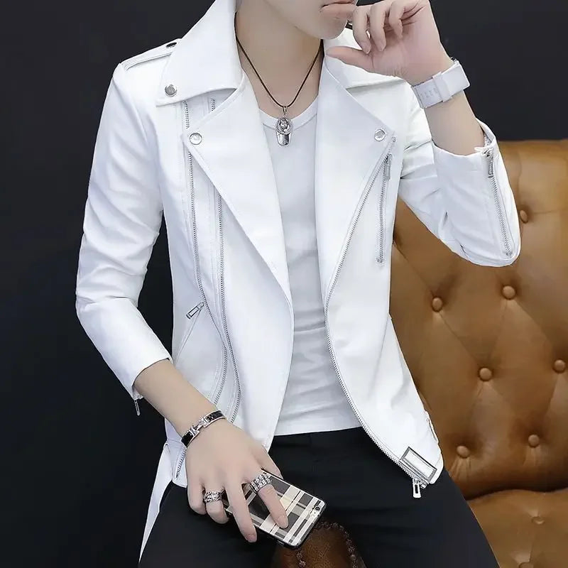 Coats Black Leather Jacket for Men