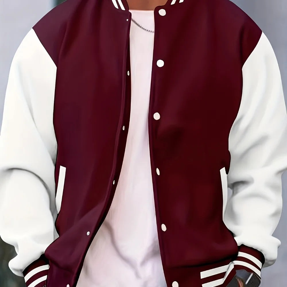Baseball Jacket, Men's Jacket, Sports Casual Jacket, Suitable for Both Men and Women