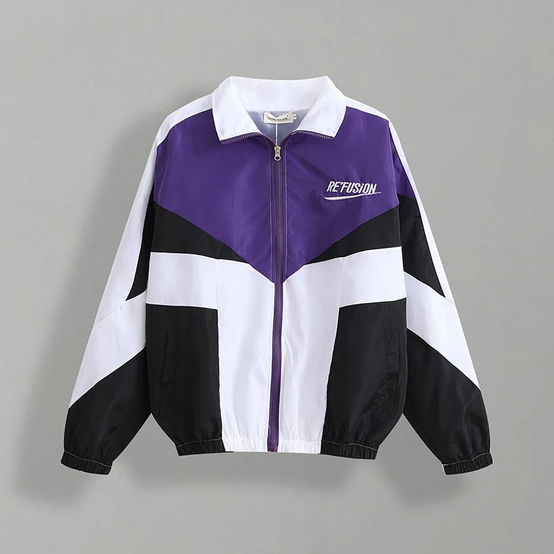 Varsity Jacket Men Patchwork Embroidery Bomber Jacket
