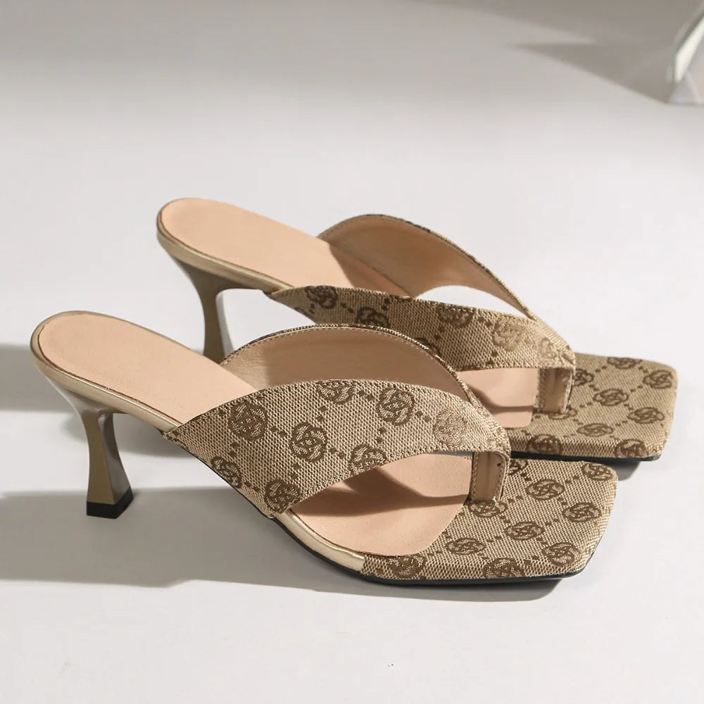 Women Sandals Fashion Dress Party Shoes Elegant High Heels Slippers