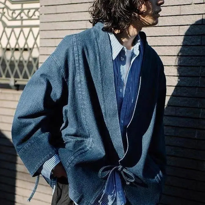 Vintage Denim Coat Men Women Unisex Oversized