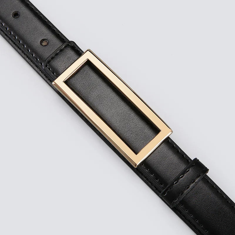 Women's Belt for Jeans  Leather Luxury Brand Buckle Belt