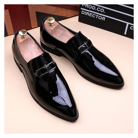 Men's Business Shoes  Light Soft Leather Shoes Loafers Slip on Comfortable Dress Shoes