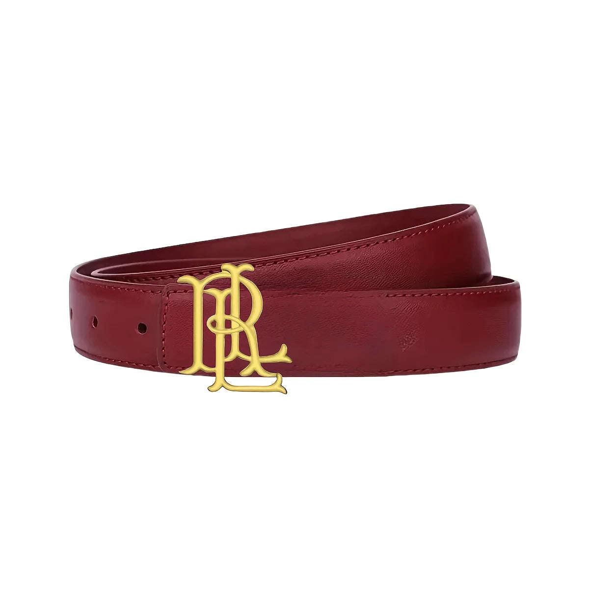 Women’s Elegant Gold Letter Belt - A luxurious brown-black belt