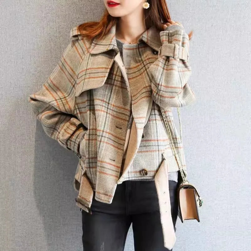 Wool Short Coats Women Jackets Blends Jacket