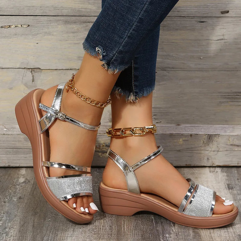 Women Sandals Luxury Sexy Women's Summer Platform Wedges Shoes