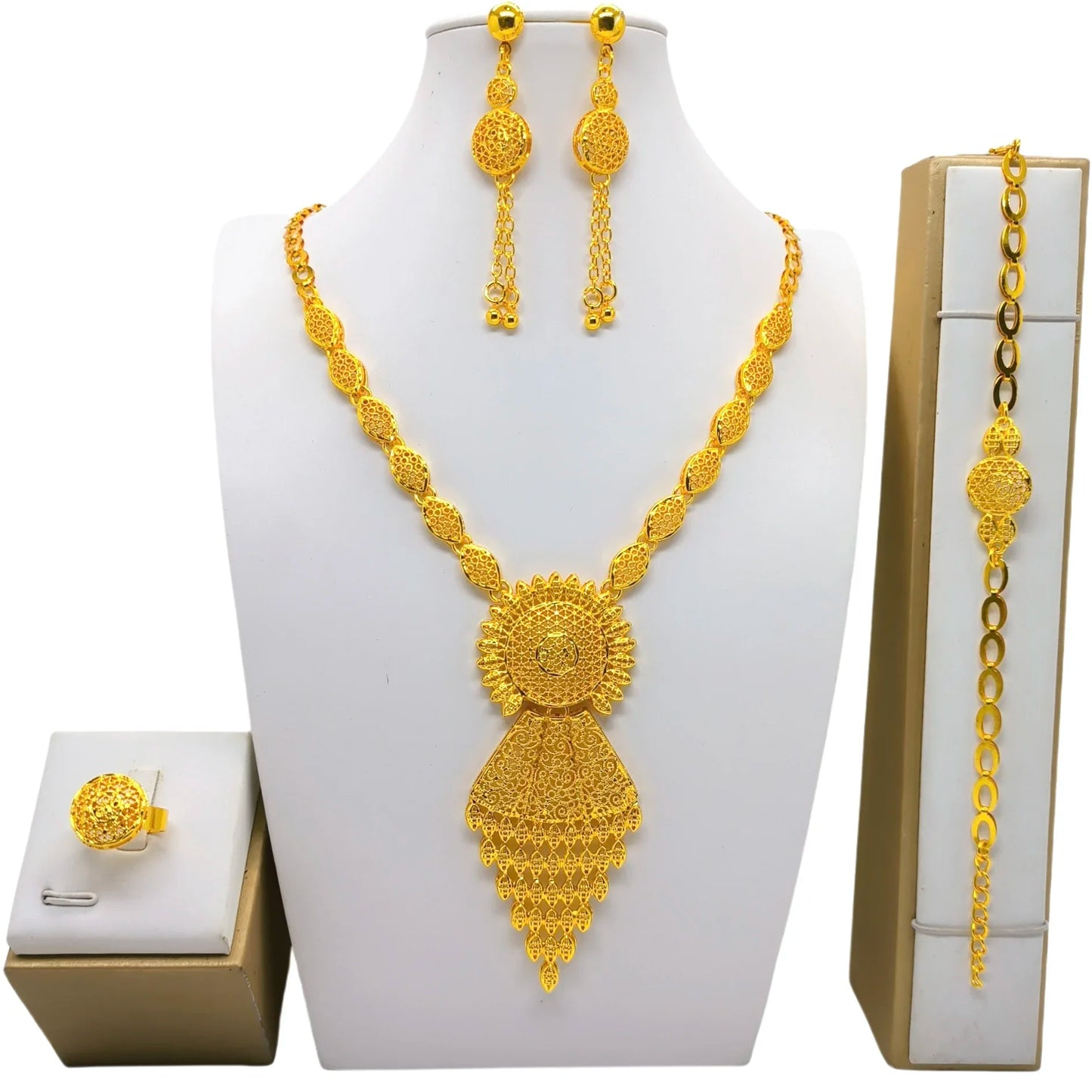 Flower Design Luxury Color Women's Jewelry Set
