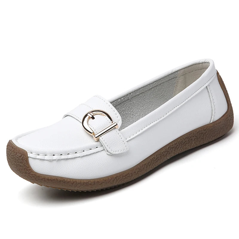 Woman Shoes New Low Heels Casual White Shoes