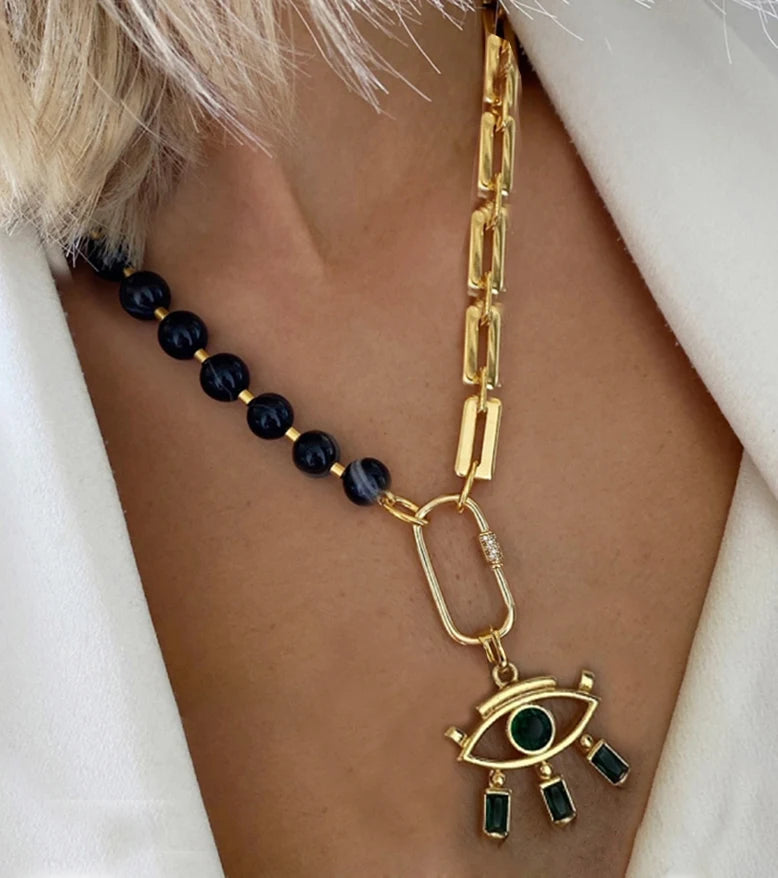 Vintage Round Charm Layered Necklace Women's Jewelry