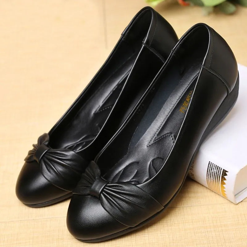 Women Flats Shoes Casual Light Comfortable Patent Leather  Outdoor Loafers