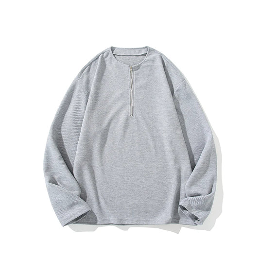Round Neck Long Sleeve Sweatshirt Casual Versatile Pullover for Women Men