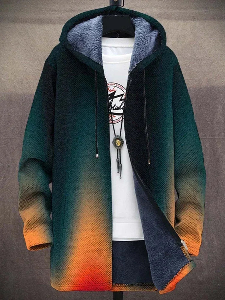Men Cardigans Coats Gradient Art Colorful