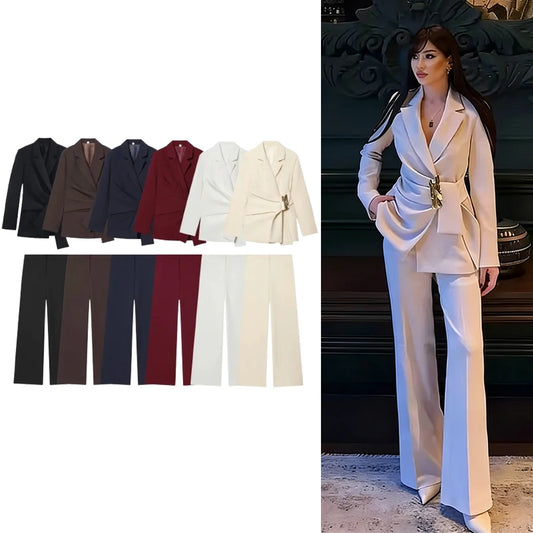 Women Suit Pants Two-Piece Set