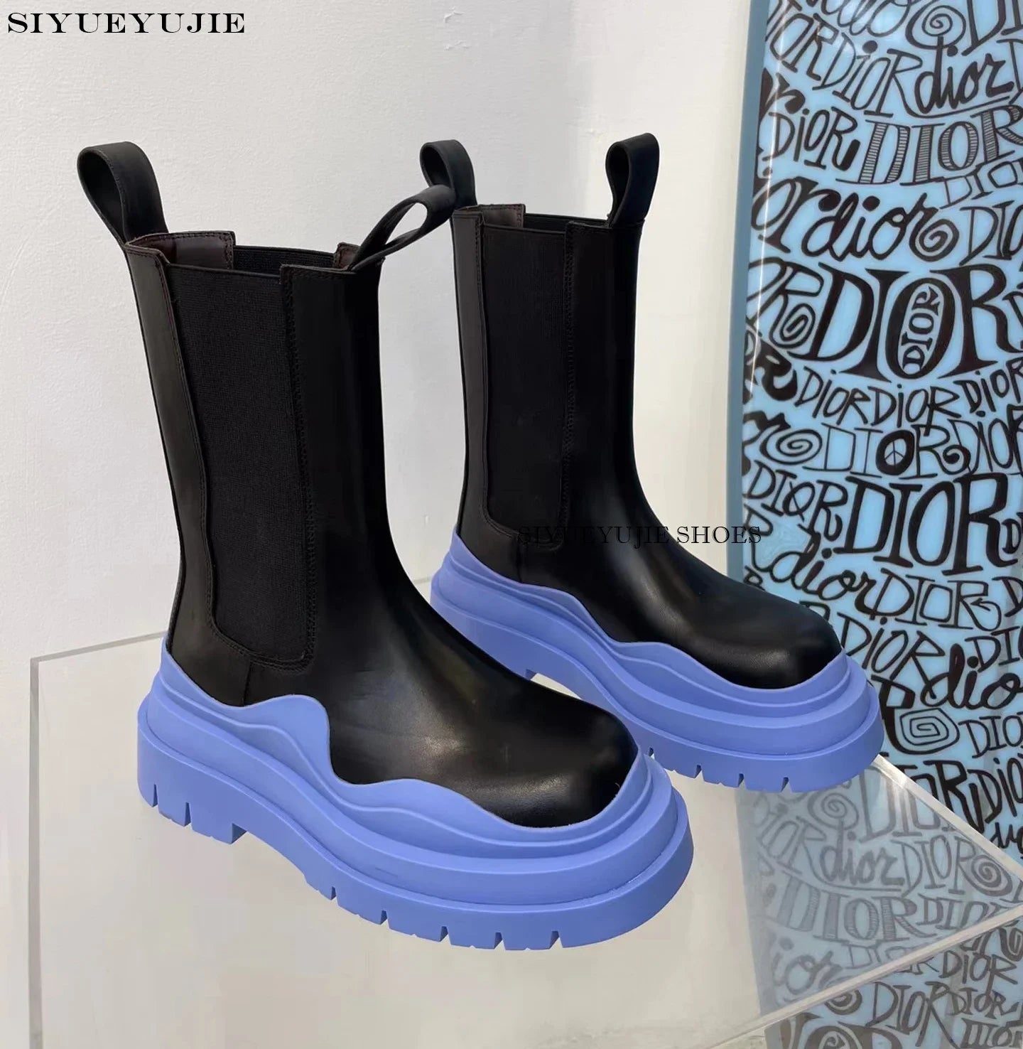 Chelsea Boots for Women Leather flat Ankle Booties