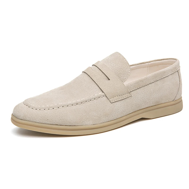 Men's Loafers Massage Soles Leather Casual Shoes