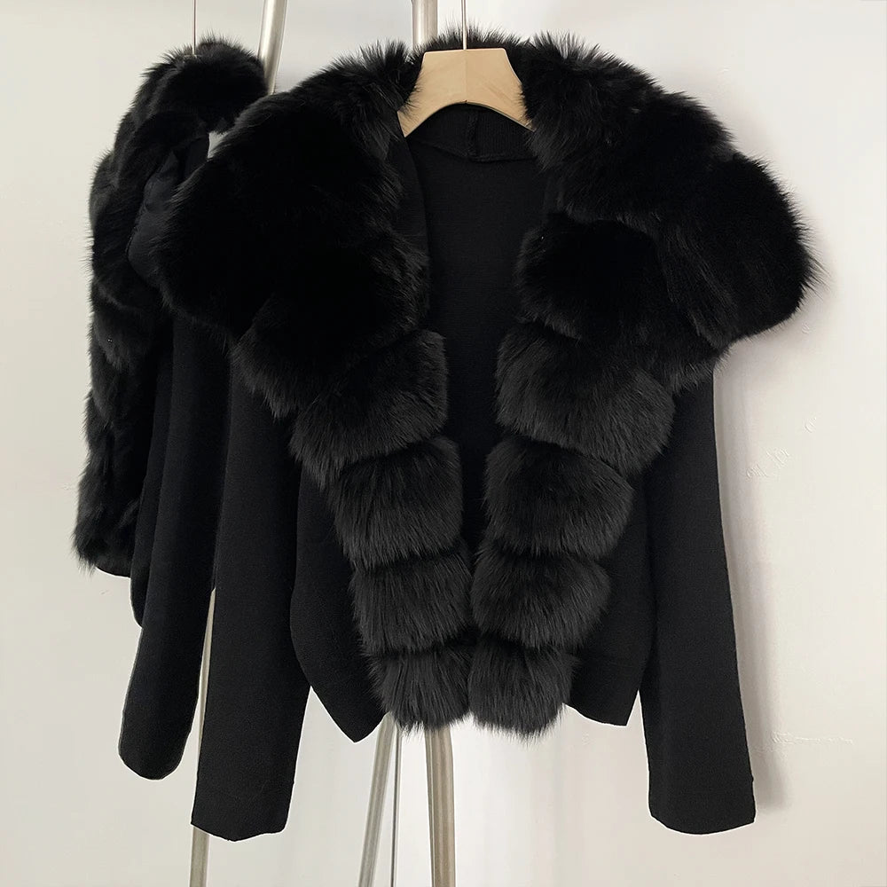 Women's Light sweater with Natural Fur