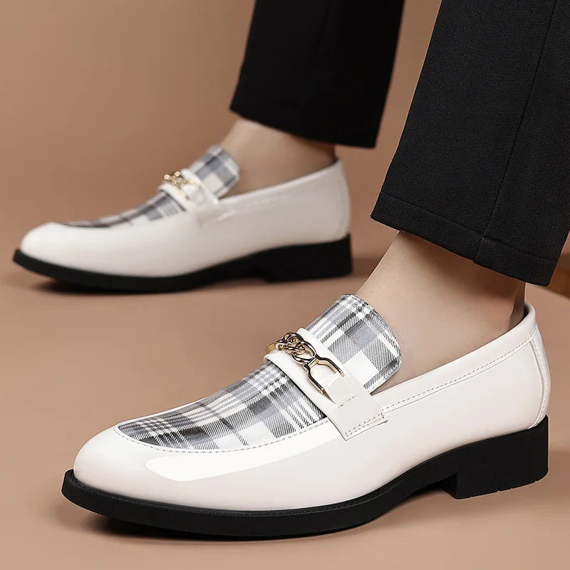 Men's Dress Shoes Pointed  Leather Shoes Slip on Casual Shoes
