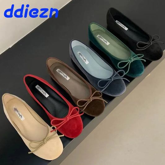 Fashion Silk Women Ballet Flats Shoes