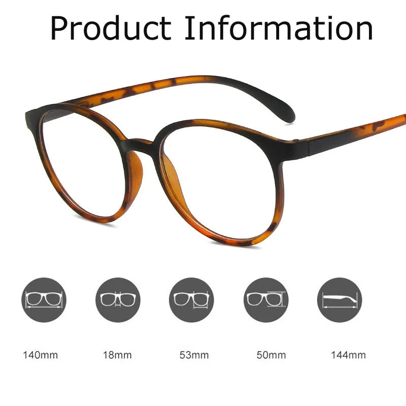 Women's Trendy Myopia Glasses Ladies Small Round Frame