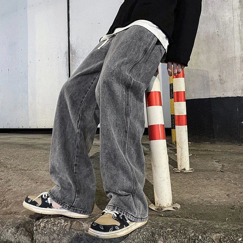 Men's Jeans American Loose Wide-leg
