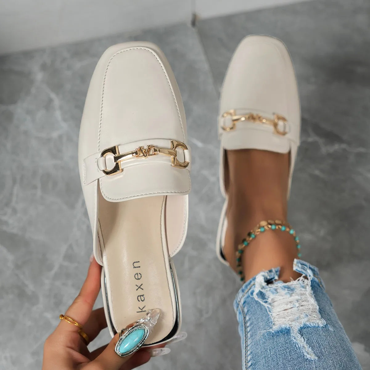 Women Slippers Beach  Big Size Sandals Round Toe  Slides