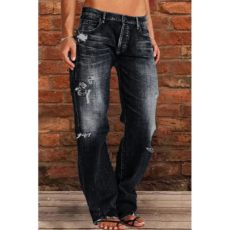 Women's Jeans Slim Fit Straight Leg  Jeans