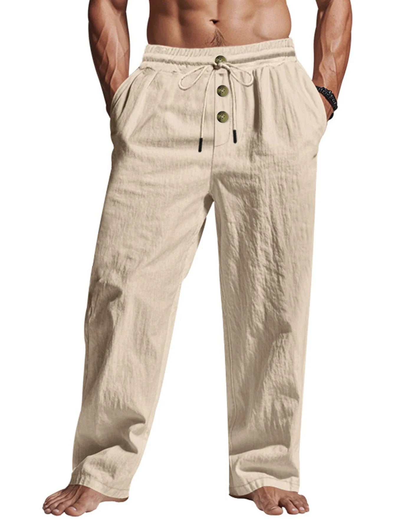 Men's Casual Pants  Summer Breathable Trousers
