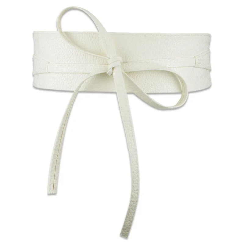 Women Belt for Dress Leather Bowknot Wide Belts
